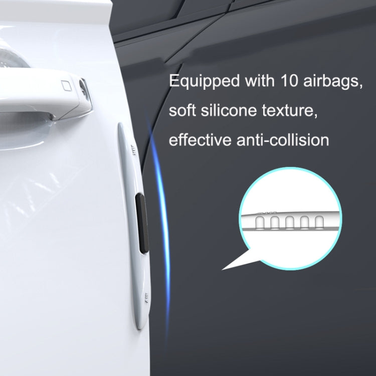 4 PCS Car Door Anti-Static Silicone Airbag Anti-Collision Strip, Colour: Black - Anti Collision Sticker by PMC TechLife | Online Shopping South Africa | PMC TechLife | Buy Now Pay Later Mobicred