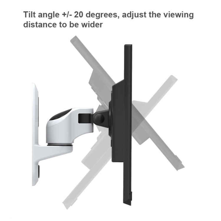 Gibbon Mounts FE110W Computer Monitor Wall Mount Universal Swivel Bracket(White) - free shipping - PMC Jewellery - Order now!