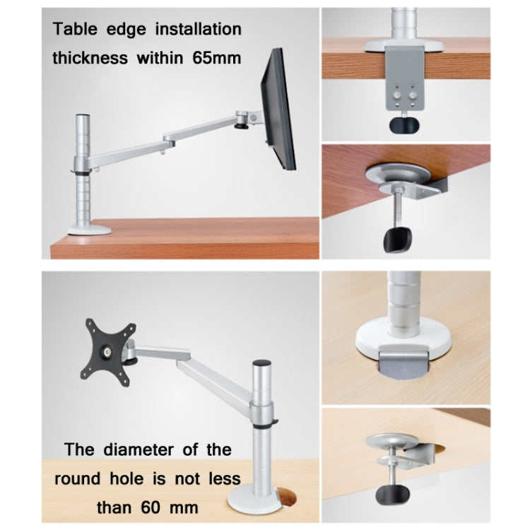 OA-7X Laptop Monitor Desktop Lifting Bracket(Silver) - free shipping - PMC Jewellery - Order now!