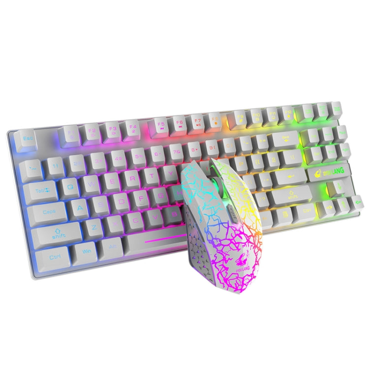 ZIYOU LANG T87 Gaming Luminous Wireless Keyboard and Mouse Set(White) - Wireless Keyboard by ZIYOU LANG | Online Shopping South Africa | PMC Jewellery | Buy Now Pay Later Mobicred