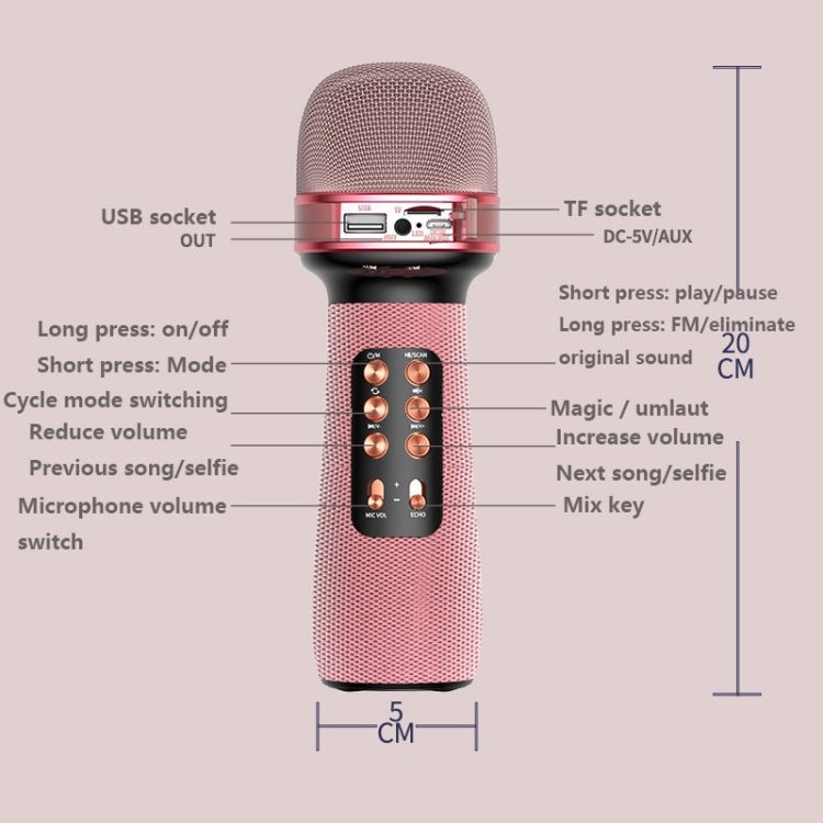 WS898 Live Wireless Bluetooth Microphone with Audio Function(Blue) - Microphone by PMC TechLife | Online Shopping South Africa | PMC TechLife | Buy Now Pay Later Mobicred