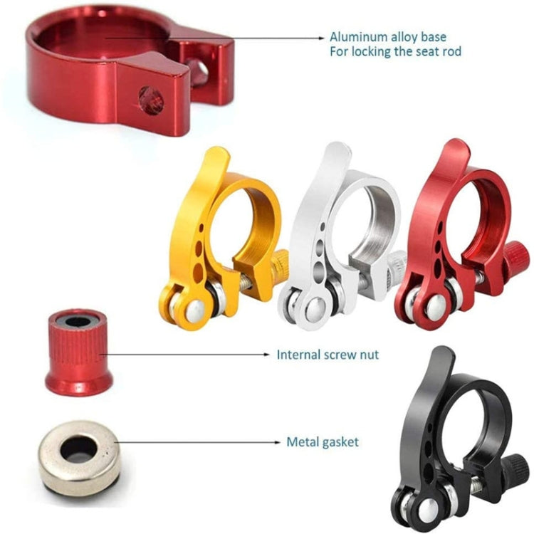 5 PCS Bicycle Accessories Quick Release Clip Road Bike Seatpost Clamp, Size: 28.6mm(Black) - Pipe clamps by PMc TechLife | Online Shopping South Africa | PMc TechLife | Buy Now Pay Later Mobicred