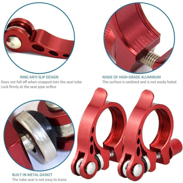 5 PCS Bicycle Accessories Quick Release Clip Road Bike Seatpost Clamp, Size: 28.6mm(Red) - Pipe clamps by PMc TechLife | Online Shopping South Africa | PMc TechLife | Buy Now Pay Later Mobicred