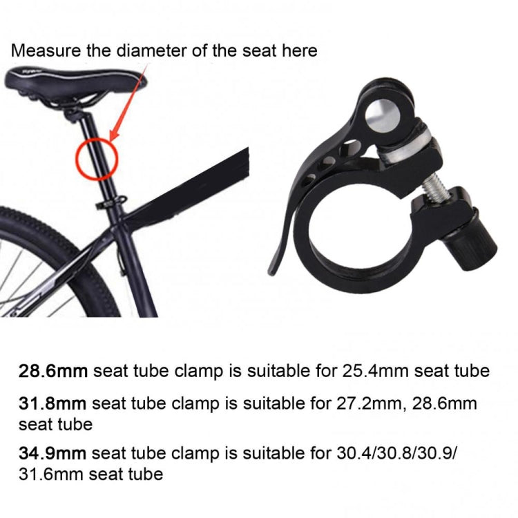 5 PCS Bicycle Accessories Quick Release Clip Road Bike Seatpost Clamp, Size: 34.9mm(Yellow) - Pipe clamps by PMc TechLife | Online Shopping South Africa | PMc TechLife | Buy Now Pay Later Mobicred
