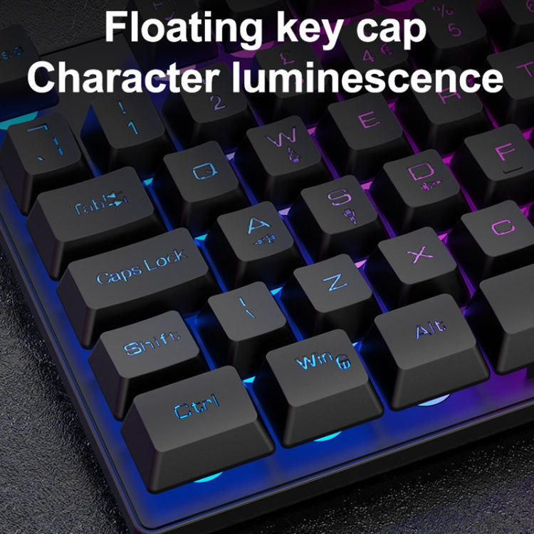 ZIYOU LANG T2 88 Keys Gaming Mechanical Luminous Keyboard and Mouse Set, Cable Length: 1.6m(Black) - Wired Keyboard by ZIYOU LANG | Online Shopping South Africa | PMC Jewellery | Buy Now Pay Later Mobicred