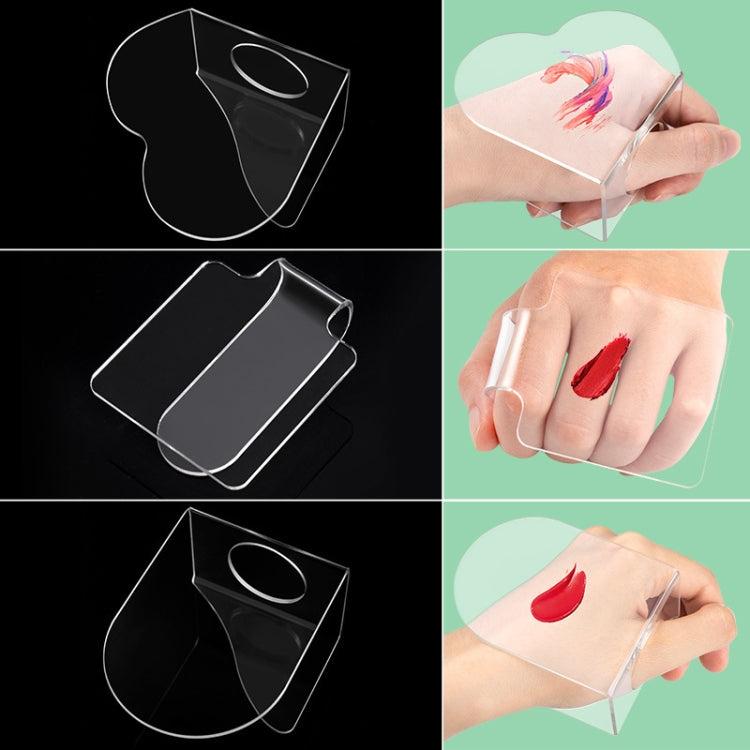 Acrylic Makeups Manicure Transparent Palette With Color Stick, Specification: Square Plate+Stick - Nail Art Equipment by PMC Jewellery | Online Shopping South Africa | PMC Jewellery | Buy Now Pay Later Mobicred