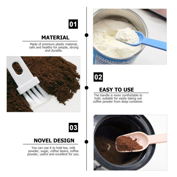 20 PCS Coffee Bean Grinder Spoon Grinder Cleaning Brush With Scale(Black Handle White Hair) - free shipping - PMC TechLife - Order now!