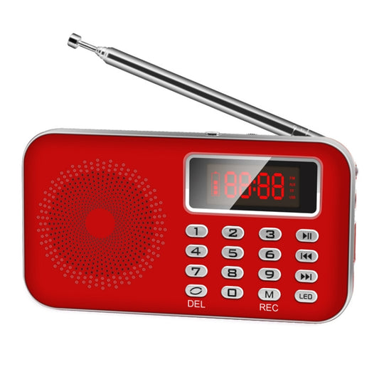 Y-619  FM/AM Mini Radio MP3 Rechargeable Music Player Support TF/SD Card with LED Display(Red) - Radio Player by PMC Jewellery | Online Shopping South Africa | PMC Jewellery | Buy Now Pay Later Mobicred