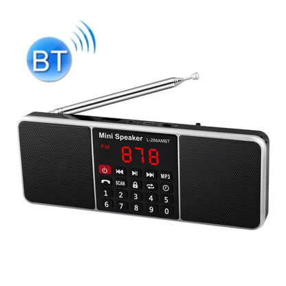 L-288AM  Bluetooth Dual Speaker Radio MP3 Player Support TF Card/U Disk with LED Display(Black) - Radio Player by PMC Jewellery | Online Shopping South Africa | PMC Jewellery | Buy Now Pay Later Mobicred