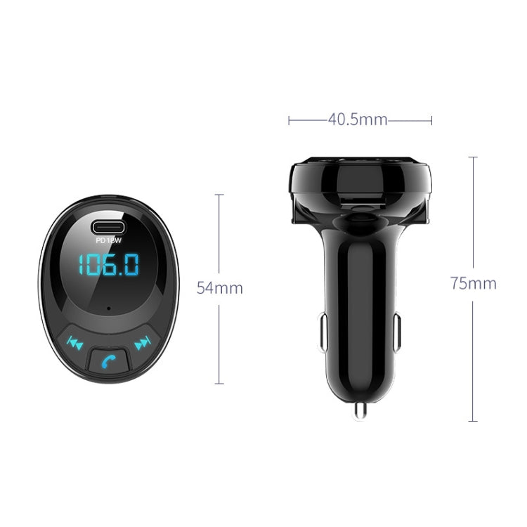 BT09 Car Bluetooth MP3 Digital Display Dual USB Charger(Black) - Bluetooth Car Kits by PMC TechLife | Online Shopping South Africa | PMC TechLife | Buy Now Pay Later Mobicred