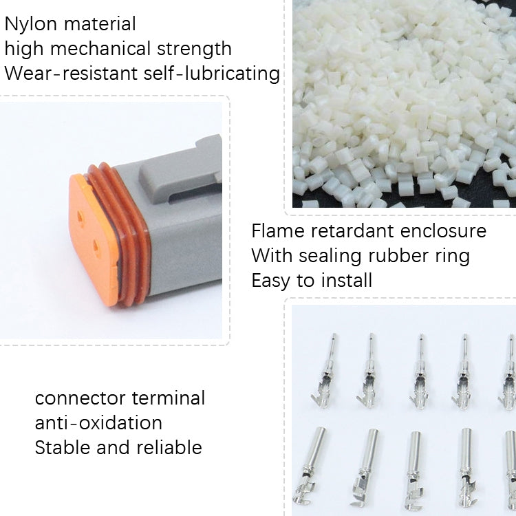 2 PCS DT04-4P / DT06-4S With Copper Car Waterproof Connector Conductive Connection Terminal - free shipping - PMC TechLife - Order now!