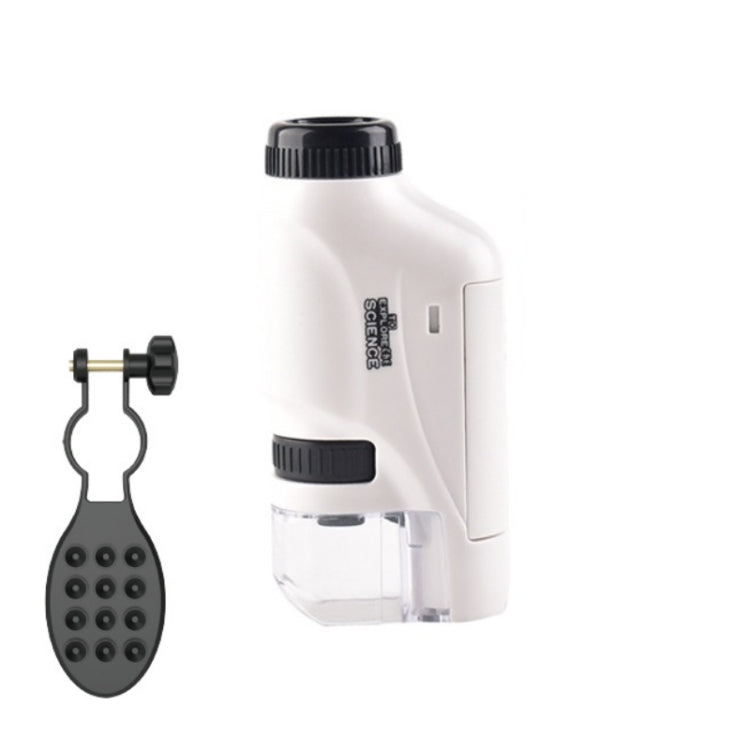Children Handheld Portable Laboratory Equipment Microscope Toys, Colour: Lite + Bracket (White) - free shipping - PMC TechLife - Order now!