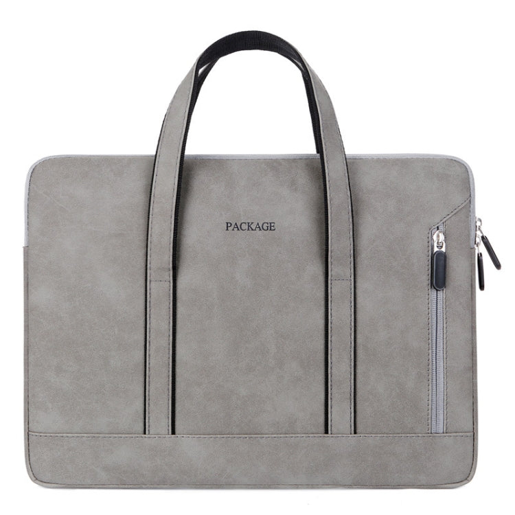 Q5 PU Waterproof and Wear-resistant Laptop Liner Bag, Size: 14 / 14.6 inch(Light Gray) - 14.1 inch by PMC Jewellery | Online Shopping South Africa | PMC Jewellery | Buy Now Pay Later Mobicred