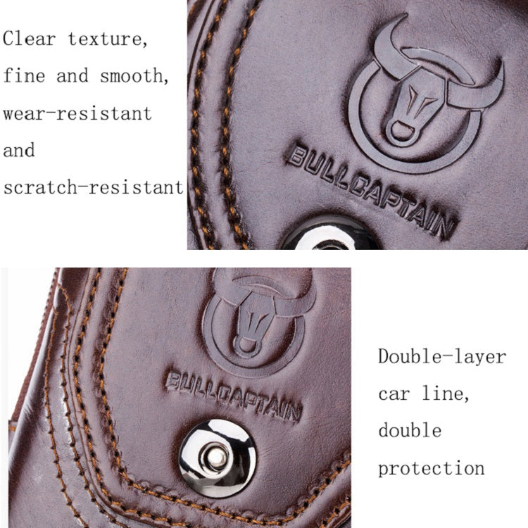 BULL CAPTAIN  Leather Multifunctional Waist Bag For Men(Brown-09) - Wallets by BULL CAPTAIN | Online Shopping South Africa | PMC TechLife | Buy Now Pay Later Mobicred