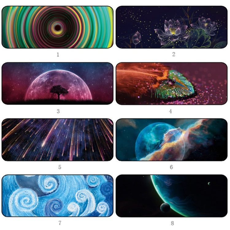 400x900x4mm Locked Large Desk Mouse Pad(2 Lotus) - Mouse Pads by PMC TechLife | Online Shopping South Africa | PMC TechLife | Buy Now Pay Later Mobicred