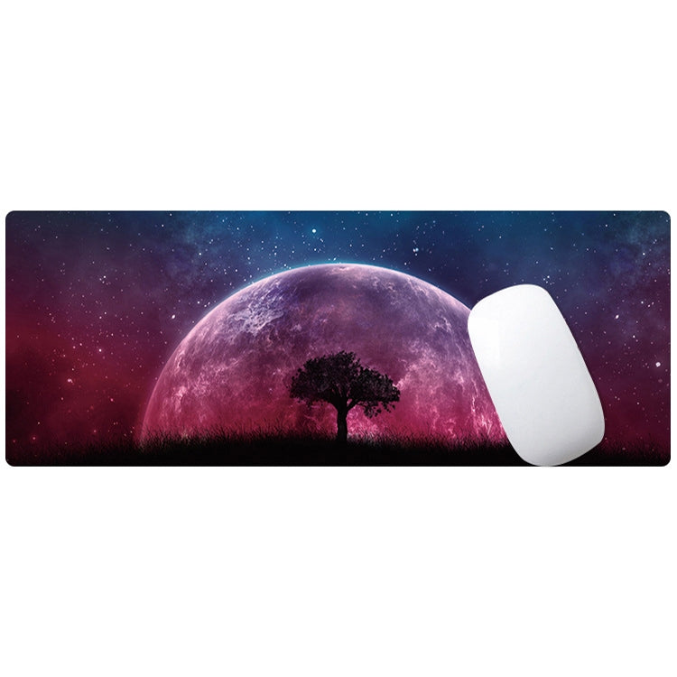 400x900x4mm Locked Large Desk Mouse Pad(2 Lotus) - Mouse Pads by PMC TechLife | Online Shopping South Africa | PMC TechLife | Buy Now Pay Later Mobicred