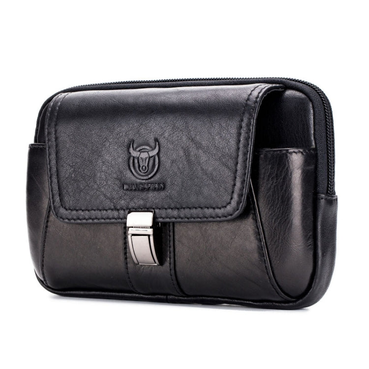 BULL CAPTAIN Multifunctional Leather Mobile Phone Small Waist Bag For Men(Horizontal Black) - Wallets by BULL CAPTAIN | Online Shopping South Africa | PMC TechLife | Buy Now Pay Later Mobicred