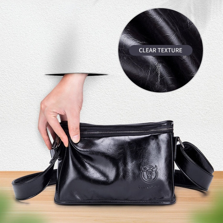 BULL CAPTAIN Leather Shoulder Messenger Bag For Men(Cool Black) - free shipping - PMC TechLife - Order now!