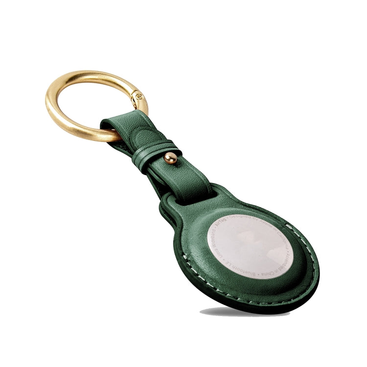 First Layer Cowhide Tracker Cover Pet Child Anti-lost Device Case for AirTag(Green) - Pet Series by PMc TechLife | Online Shopping South Africa | PMc TechLife | Buy Now Pay Later Mobicred