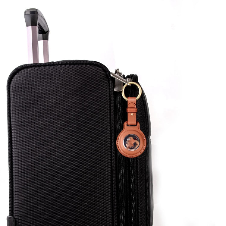 First Layer Cowhide Tracker Cover Pet Child Anti-lost Device Case for AirTag(Green) - Pet Series by PMc TechLife | Online Shopping South Africa | PMc TechLife | Buy Now Pay Later Mobicred