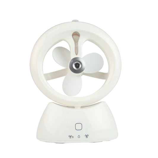 Mini USB Rechargeable Spray Fan Student Dormitory Office Desktop Mute Fan(Glossy White) - Electric Fans by PMC Jewellery | Online Shopping South Africa | PMC Jewellery | Buy Now Pay Later Mobicred