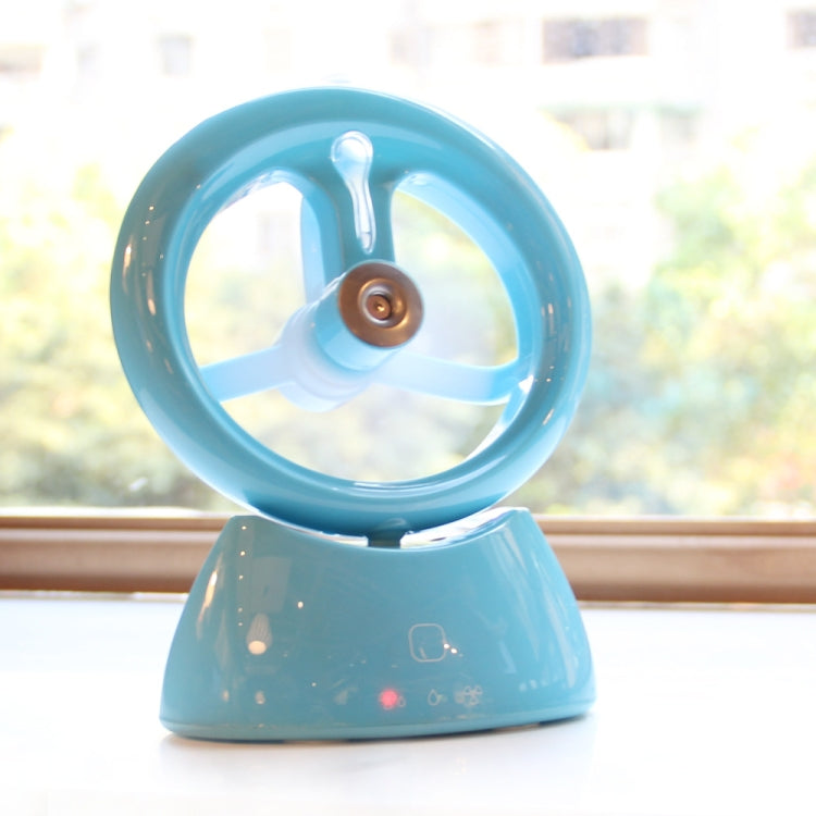 Mini USB Rechargeable Spray Fan Student Dormitory Office Desktop Mute Fan(Glossy Blue) - Electric Fans by PMC TechLife | Online Shopping South Africa | PMC TechLife | Buy Now Pay Later Mobicred