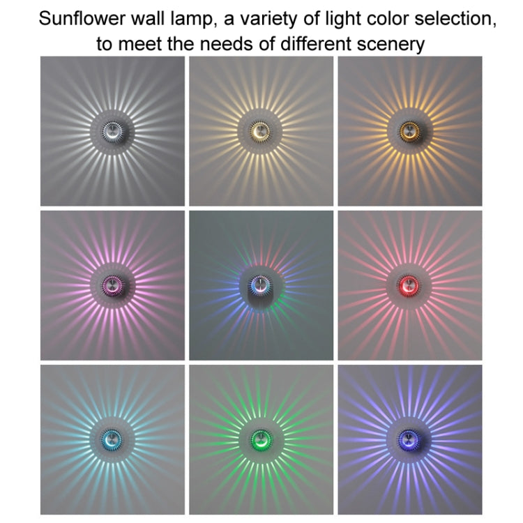 LED Aluminum Aisle Light Sunflower Corridor Lamp Decorative Light, Power source: Visible Installation 3W(Red) - Novelty Lighting by PMC TechLife | Online Shopping South Africa | PMC TechLife | Buy Now Pay Later Mobicred