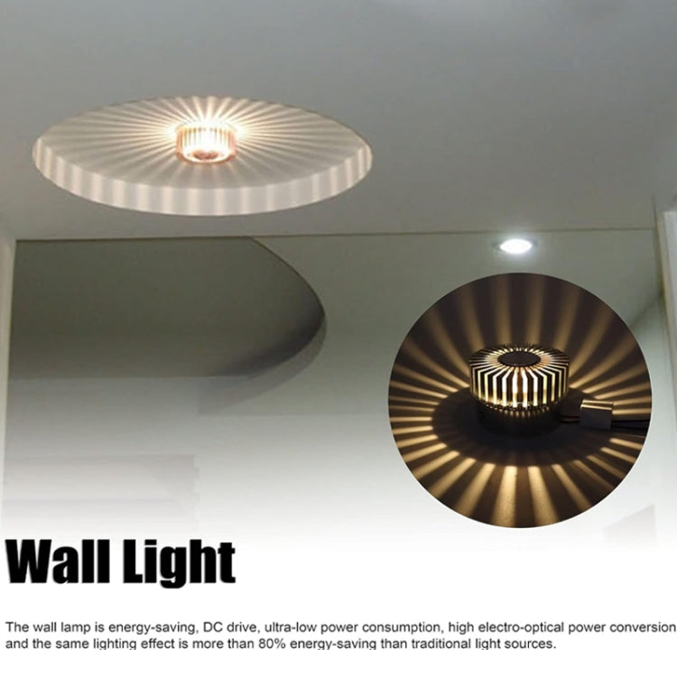 LED Aluminum Aisle Light Sunflower Corridor Lamp Decorative Light, Power source: Invisible Installation 3W(Blue) - Novelty Lighting by PMC TechLife | Online Shopping South Africa | PMC TechLife | Buy Now Pay Later Mobicred