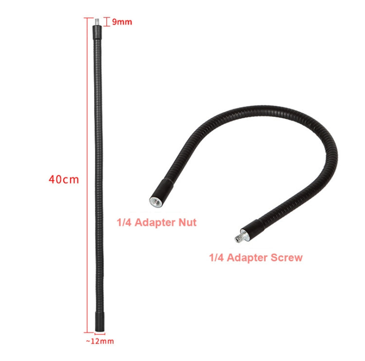 40cm Live Broadcast Bracket Extension Hose Tripod Accessories,Style: Hose+PTZ+Rotatable Phone Clip - Stand by PMC Jewellery | Online Shopping South Africa | PMC Jewellery | Buy Now Pay Later Mobicred