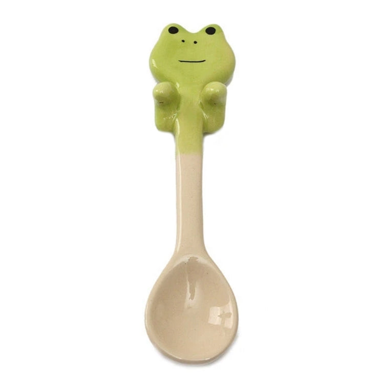 Cartoon Tableware Ceramic Coffee Cup Hanging Spoon(Frog) - Coffee Tools by PMC Jewellery | Online Shopping South Africa | PMC Jewellery