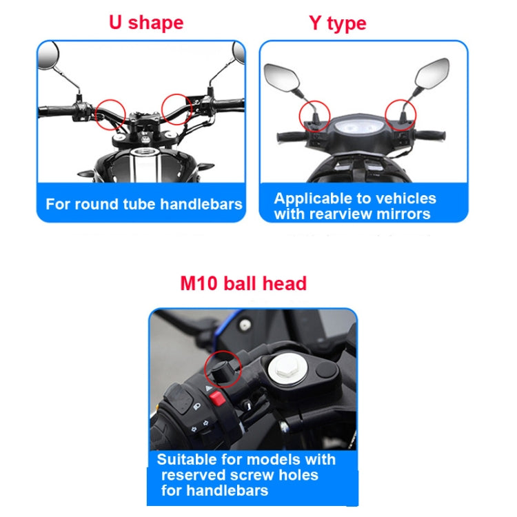 Motorcycle Bracket Crab Navigation Phone Bracket,Style： Y-type+15W Wireless Charging - Holder by PMC Jewellery | Online Shopping South Africa | PMC Jewellery | Buy Now Pay Later Mobicred