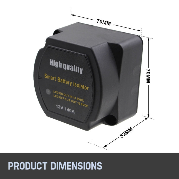 12V 140A Route Yacht Off-Road Car Beach Car Double Battery System Voltage Sensitive Relay - free shipping - PMC TechLife - Order now!