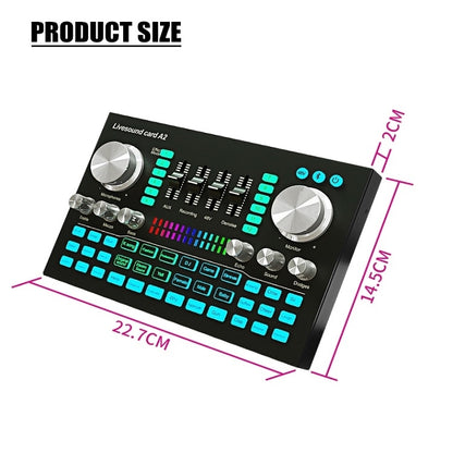 A2 Sound Card Mobile Computer Universal Live K Song Recording Equipment - Live Sound Effects Processors by PMC Jewellery | Online Shopping South Africa | PMC Jewellery | Buy Now Pay Later Mobicred