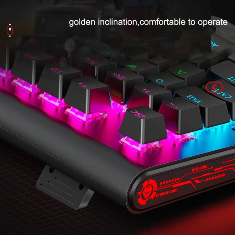 LANGTU K1000 104 Keys Luminous Wired Keyboard, Cable Length: 1.5m(Black Green Shaft Mixed Light) - free shipping - PMC Jewellery - Order now!