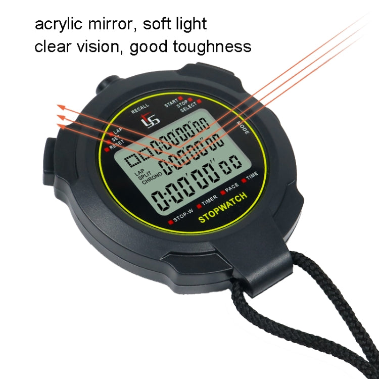 YS Stopwatch Timer Training Fitness Competition Stopwatch, Style: YS-710 10 Memories(Black) - Pedometer by PMc TechLife | Online Shopping South Africa | PMc TechLife | Buy Now Pay Later Mobicred
