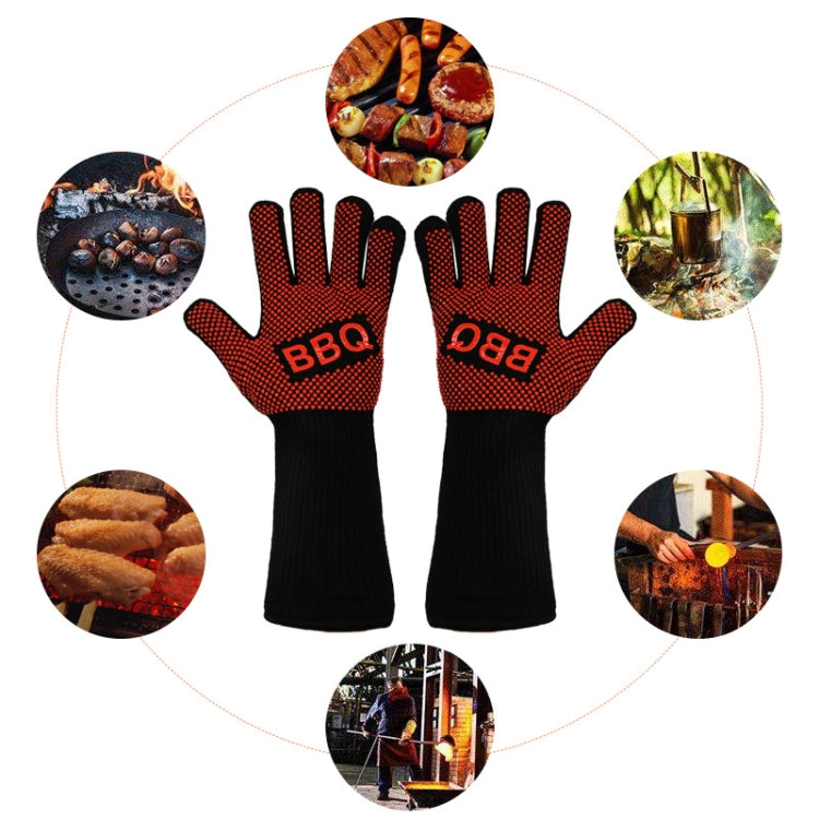 1 Pair High Temperature Resistant Silicone BBQ Gloves  Anti-Scalding Gloves(BBQ Red) - free shipping - PMC TechLife - Order now!
