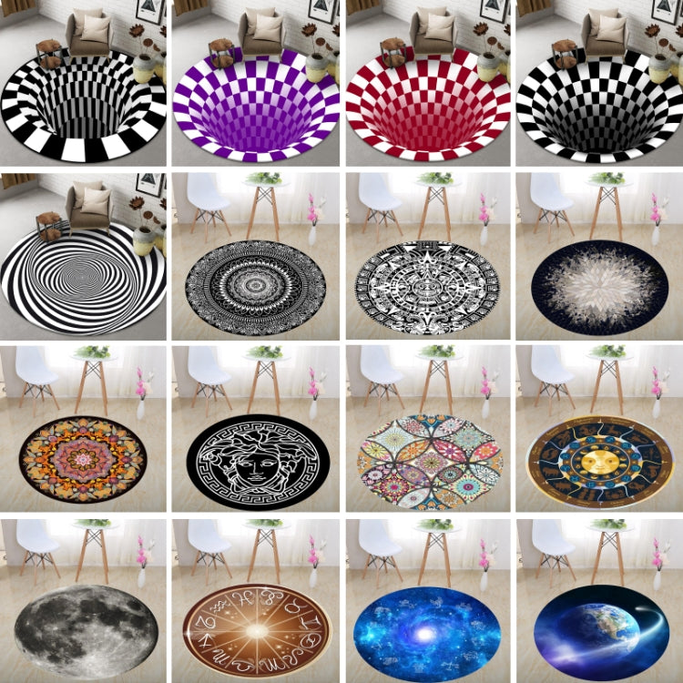 3D Illusion Stereo Vision Carpet Living Room Floor Mat, Size: 180x180cm(Round Vision 4) - Mats by PMC Jewellery | Online Shopping South Africa | PMC Jewellery