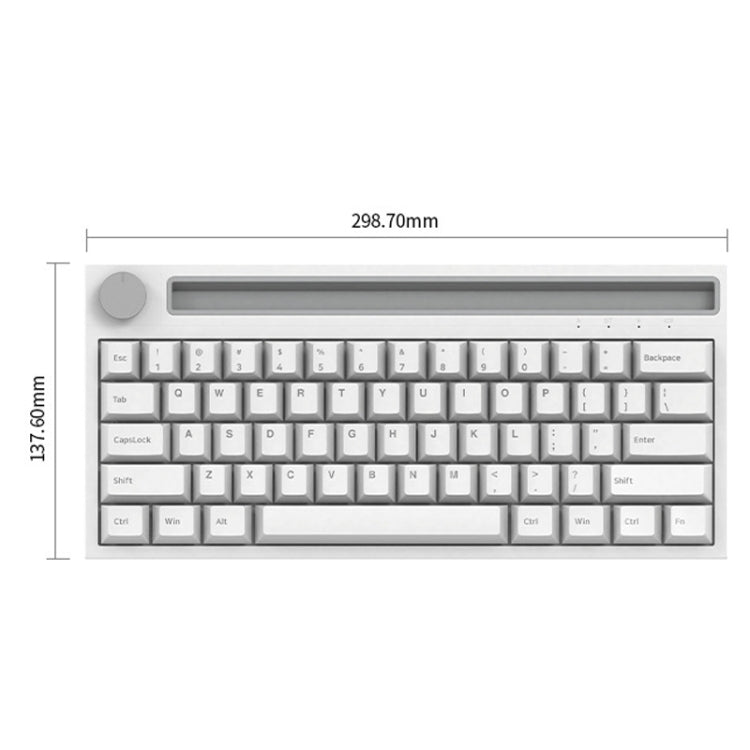 Ajazz K620T 62 Keys Bluetooth Wireless Dual Mode Mechanical Keyboard, Style: Blue Shaft (White) - free shipping - PMC Jewellery - Order now!