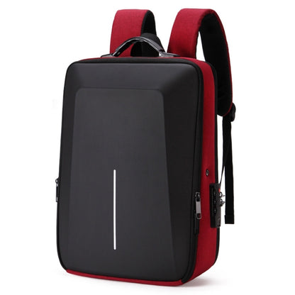 Hard Shell Backpack Alloy Frame Anti-Theft Computer Bag For Men, Color: 8003 Red - Backpack by PMC Jewellery | Online Shopping South Africa | PMC Jewellery | Buy Now Pay Later Mobicred