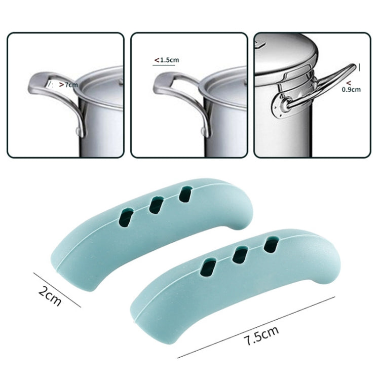1 Pair Silicone Pot Handle Insulation Cover Iron Pot Handle Cover(Simple Gray) - Insulation by PMC TechLife | Online Shopping South Africa | PMC TechLife