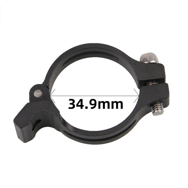 FMFXTR Bike Front Derailleur Clamp Straight Lock Turn to Clamp Converting Seat(Black 34.9mm) - Pipe clamps by FMFXTR | Online Shopping South Africa | PMC Jewellery