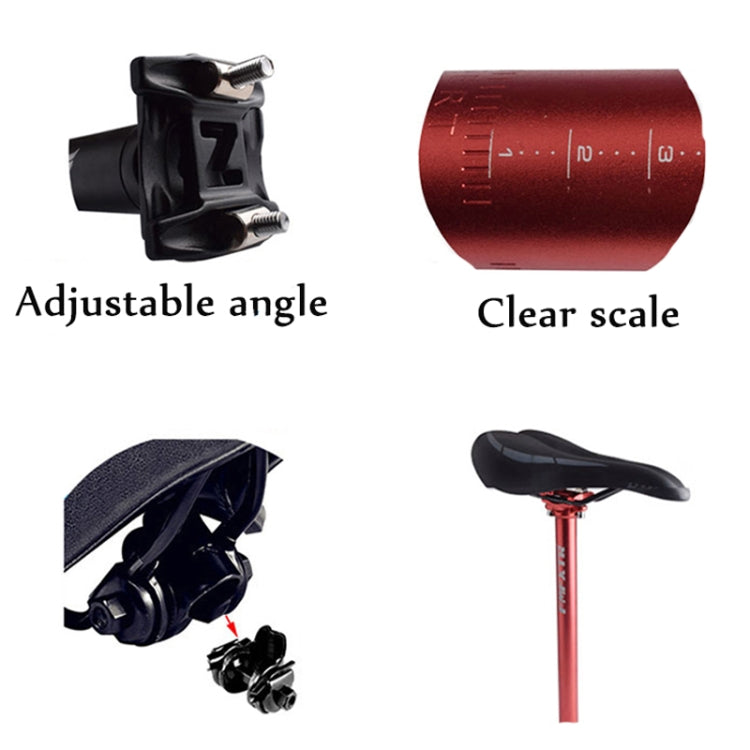 FMFXTR Bicycle Extended Saddle Seat Tube Double Nail Straight Tube, Specification: 27.2mm(Red) - Bicycle Seat Posts by FMFXTR | Online Shopping South Africa | PMc TechLife | Buy Now Pay Later Mobicred