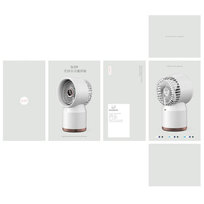 Spray Humidified LED Digital Display Office Home Fan, Style: 3600mAh Rechargeable(White) - Electric Fans by PMC Jewellery | Online Shopping South Africa | PMC Jewellery | Buy Now Pay Later Mobicred