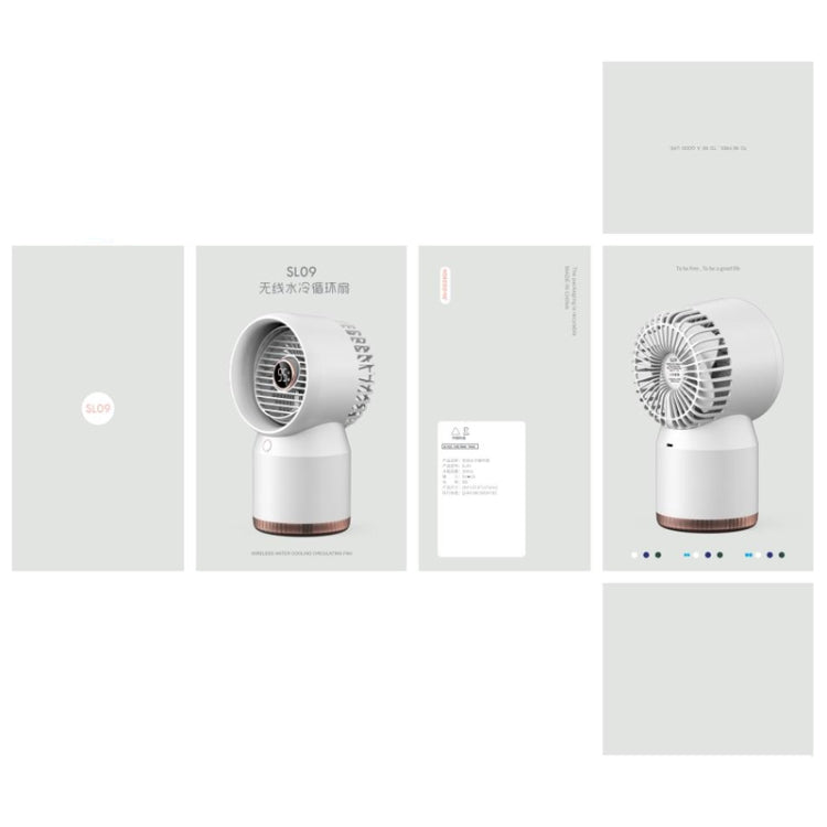 Spray Humidified LED Digital Display Office Home Fan, Style: USB Direct Plug(Blue) - Electric Fans by PMC TechLife | Online Shopping South Africa | PMC TechLife | Buy Now Pay Later Mobicred