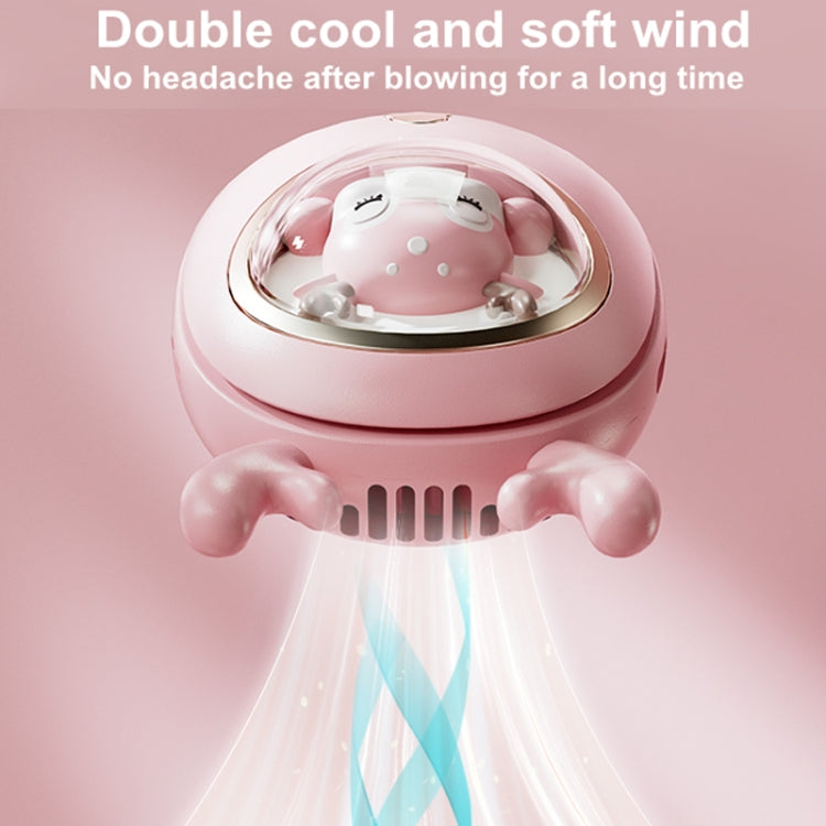 Children Hanging Neck Fan USB Handheld Light Glowing Mini Portable Fan(White) - Electric Fans by PMC TechLife | Online Shopping South Africa | PMC TechLife | Buy Now Pay Later Mobicred