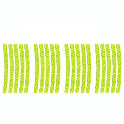 20pcs /Set Car Wheel Reflective Stickers 3D Personal Decoration Tire Warning Stickers(Fluorescence) - Decorative Strip by PMC Jewellery | Online Shopping South Africa | PMC Jewellery