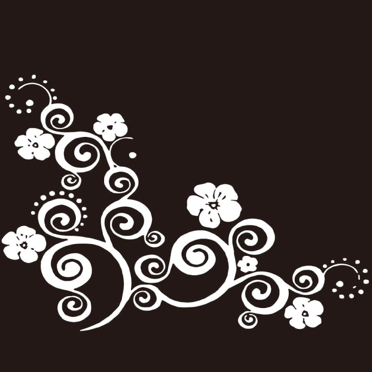 D-908 Summer Flower Totem PVC Car Hood Sticker(White) - Decorative Sticker by PMC TechLife | Online Shopping South Africa | PMC TechLife | Buy Now Pay Later Mobicred