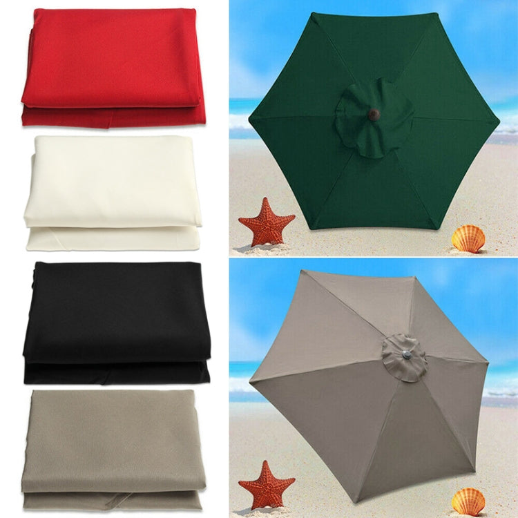 Polyester Parasol Replacement Cloth Round Garden Umbrella Cover, Size: Diameter 2m  6 Ribs(Khaki) - Patio Umbrella by PMC TechLife | Online Shopping South Africa | PMC TechLife | Buy Now Pay Later Mobicred