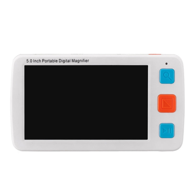 5.0 inch Portable HD Electronic Vision Aid Low Vision Magnifying Glass Reader, US Plug(White) - Hand Held Style by PMC TechLife | Online Shopping South Africa | PMC TechLife