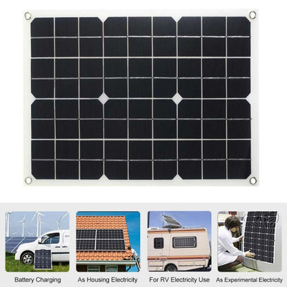 Tang 3 Generations Home Solar Generator Inverter+30A Controller+18W 12V Solar Panel, Specification: Black 12V To 220V - Modified Square Wave by PMC Jewellery | Online Shopping South Africa | PMC Jewellery | Buy Now Pay Later Mobicred